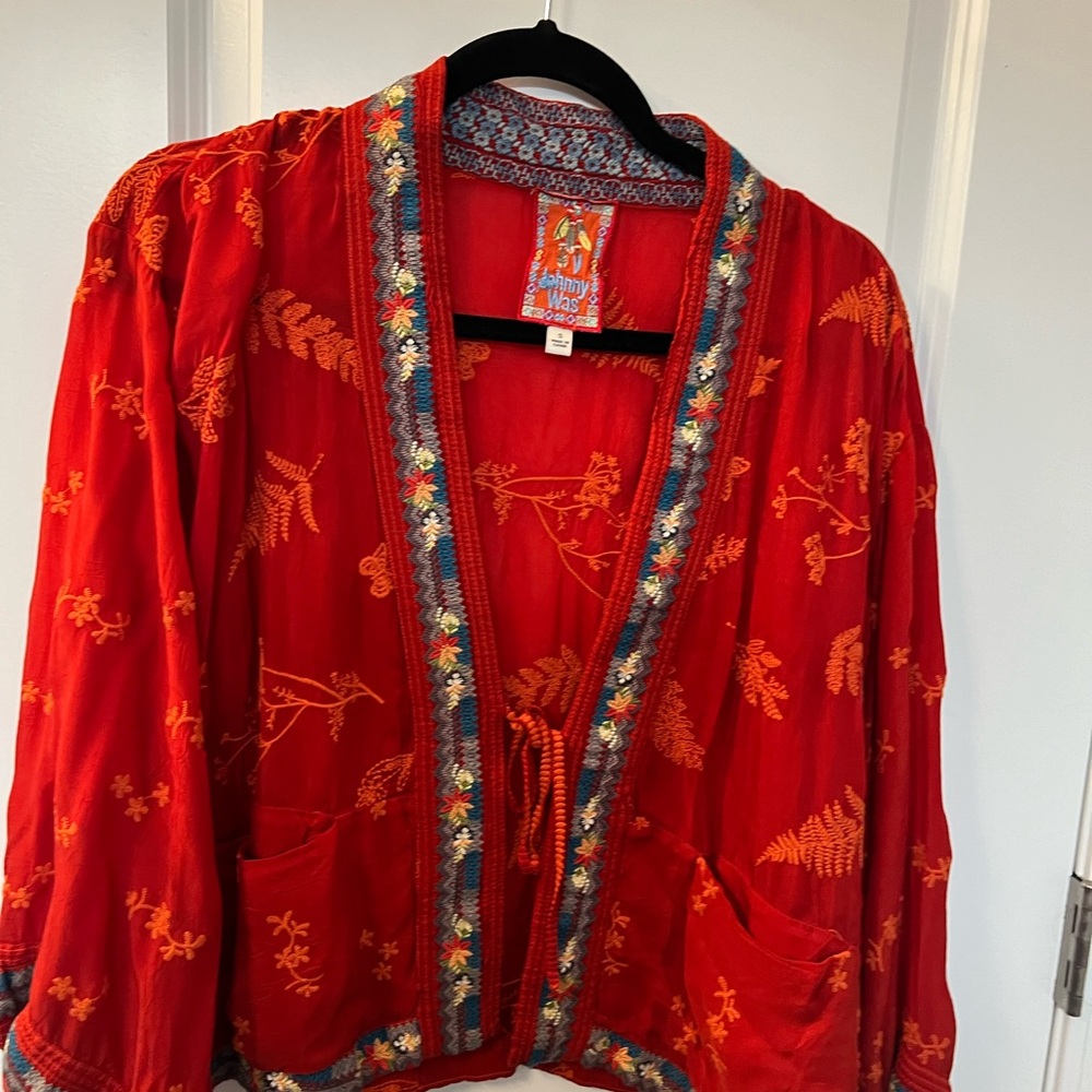 Johnny Was Womens Beautiful Orange
Star Danica Kimono Size- Small - Picture 9 of 10